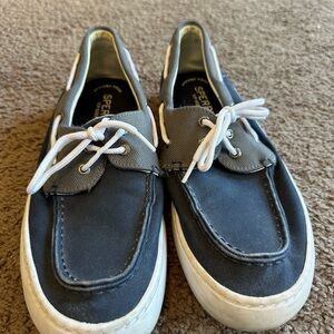 Sperry Men's Dark Blue and Gray Boat Shoes